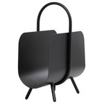 The Novogratz - Modern Black Metal Magazine Holder 563252 - Keep your books and magazine organize with this chic magazine holder. A small piece of furniture that make a big difference to give your home an instance refresh. Display this rack near coffee or console tables in your living room for added style and functionality. This item ships in 1 carton. Suitable for indoor use only. This item ships fully assembled in one piece. Maximum weight limit is 25 lbs. This is a single black colored magazine rack. Modern style.