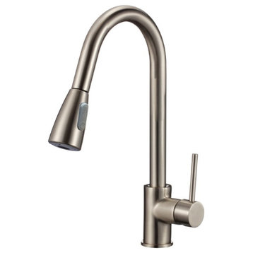 Ratel Pull Down kitchen Faucets 8 11/16" x 15 3/4" Brushed nickel