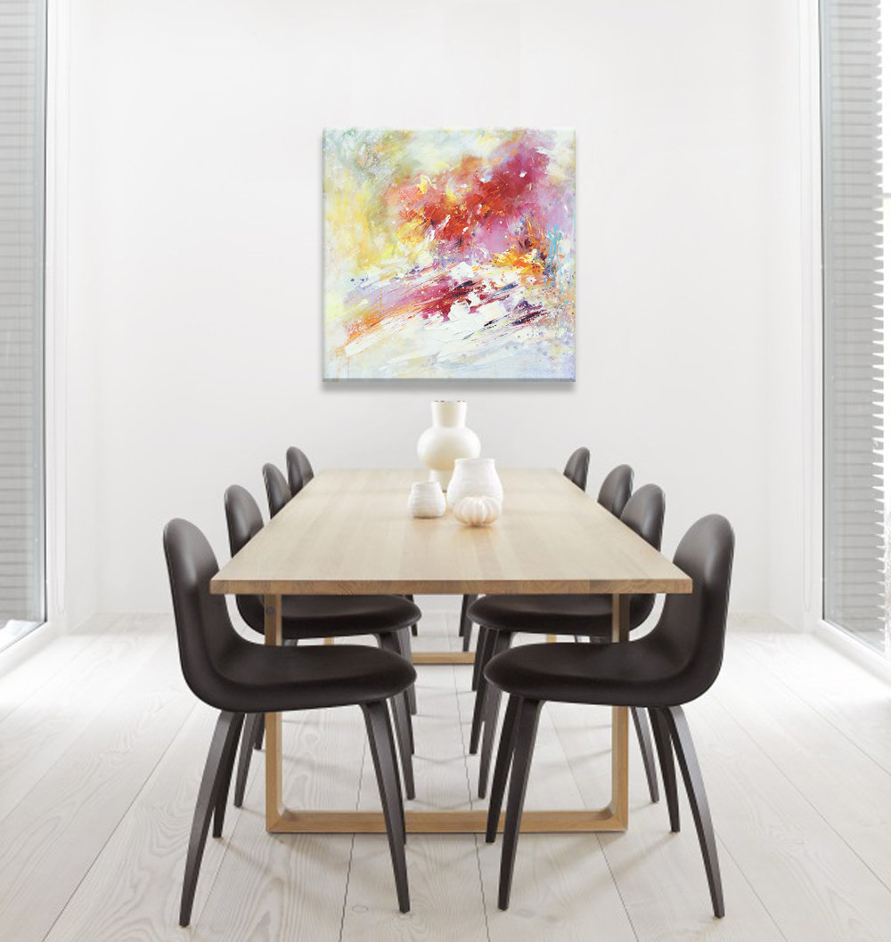 "Abstract Colors" Hand Painted Oil Canvas Artwork; Modern Art; Fine Art