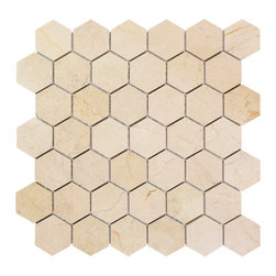 Marble Hex Crema Marfil - Mosaic Tile