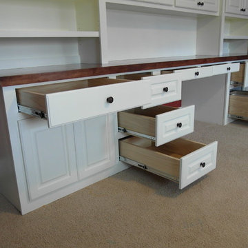 Built-in Desk with Glass Doors