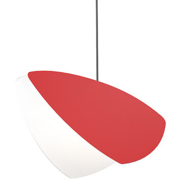 Papillons 13" LED Pendant, Satin Red