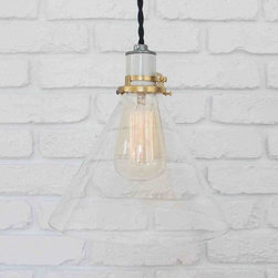 Clear Glass Cone Pendant Light - Pendant Lighting