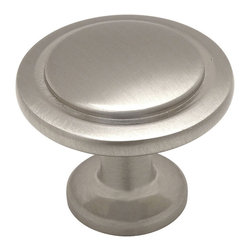 Cosmas - Cosmas 5560SN Satin Nickel Cabinet Round Knob, 1-1/4" Diameter, Set of 5 - Cabinet And Drawer Knobs