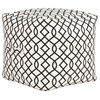 Charles Infiniti Pouf in Black and White