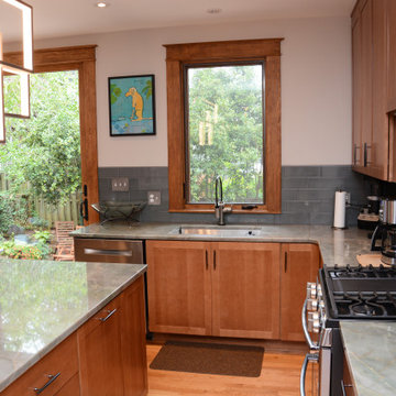 Silver Spring, MD Mitered Edge Quartzite Tops Kitchen Remodel