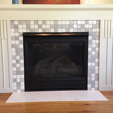 Handmade Tiles Around Fireplace - Wilmette