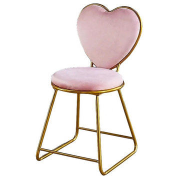 Heart Shaped Wrought Iron Light Luxury Backrest Chair