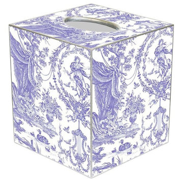 TB459 -Lavender Toile Tissue Box Cover