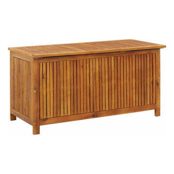 vidaXL Solid Wood Acacia Patio Storage Box Garden Outdoor Wooden Furniture