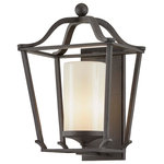 Troy Lighting - Princeton1-Light Wall Sconce, French Iron, Opal White Glass, Large - Features: