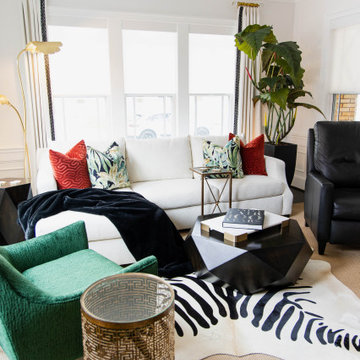 The Galveston Historic Transitional Home Remodel & Interior Design - Family Room