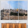 "Jerusalem Cityscape Panorama" Photo Canvas Print, 3 Panels, 36"x28"
