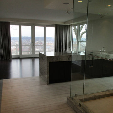Thunder White Granite Bathroom