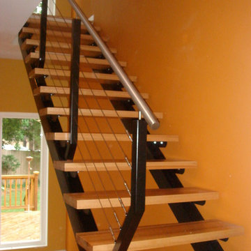 Open riser stairs