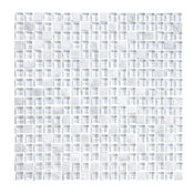 Bliss Norwegian Ice Stone and Glass Square Mosaic, Chip Size: 5/8"x5/8", 12"x12"