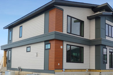 This is an example of a modern house exterior in Edmonton.