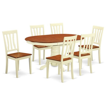 7-Piece Dining Set -Table And 6 Kitchen Chairs