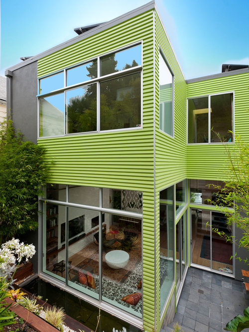 Lime Green House Houzz