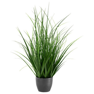 Artificial Plant, 23" Tall, Grass, Indoor, Table, Greenery, Potted, Green Grass
