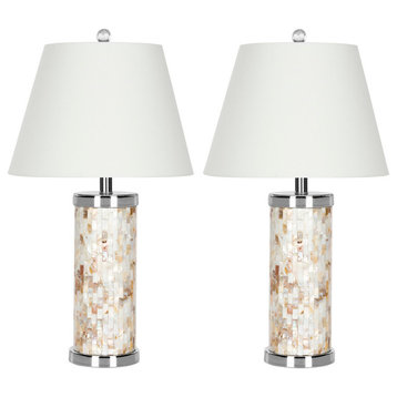 Safavieh Diana Shell Table Lamps, 25"H, Set of 2
