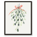 DDCG - Watercolor Mistletoe Canvas Wall Art, Framed, 24"x30" - Spread holiday cheer this Christmas season by transforming your home into a festive wonderland with spirited designs. This Watercolor Mistletoe Canvas Print Wall Art makes decorating for the holidays and cultivating your Christmas style easy. With durable construction and finished backing, our Christmas wall art creates the best Christmas decorations because each piece is printed individually on professional grade tightly woven canvas and built ready to hang. The result is a very merry home your holiday guests will love.