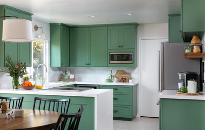 Kitchen of the Week: Inviting Green Cabinets and Improved Storage