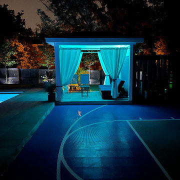 Pool, Basketball Court, and Retaining Wall in Silver Spring, MD