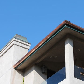 Copper Angle Faced Gutter in Redondo Beach