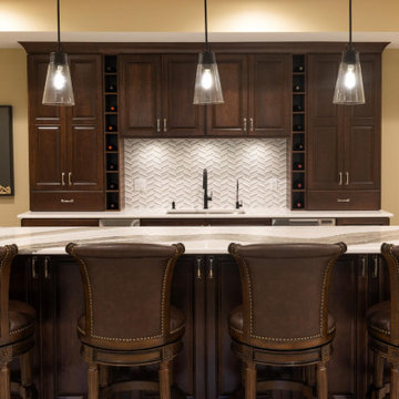 Traditional Lower Level Bar