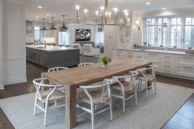 Inspiration for a transitional dining room remodel in New York