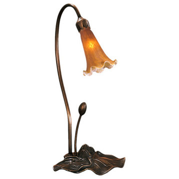 Meyda lighting 12432 16" High Amber Pond Lily Accent Lamp