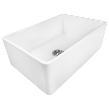 Ruvati Fiamma 33x20" Farmhouse Fireclay Kitchen Sink, White