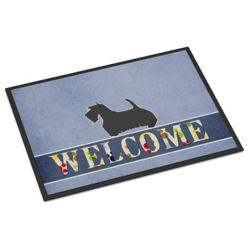 Caroline's Treasures Scottish Terrier Welcome Doormat, 18x27, Multicolor"