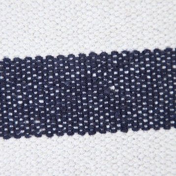 Balanced Border Deep Blue Pinstripe 20" x 20" Throw Pillow