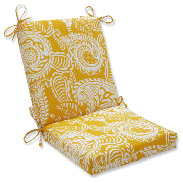 Out/Indoor Addie Squared Corners Chair Cushion, Egg Yolk