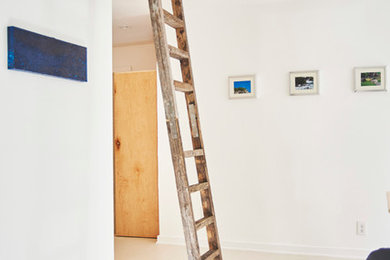 Ladder to attic storage area