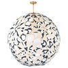 Modern Forms PD-89948 Groovy 48"W LED Globe Chandelier - Cream / Blue / Brushed