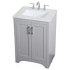 24" Single Bathroom Vanity, Gray, Vf17024Gr