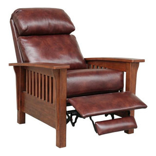 Barcalounger Mission (Craftsman II) Recliner Chair - Leather