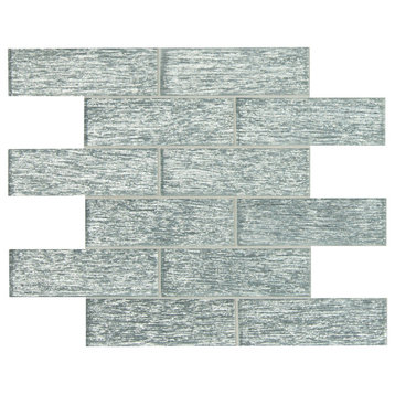 MSI SMOT-GLSST-CHIBRI8MM 12" x 12" Brick Mosaic Wall Tile - - Chilcott Bright