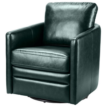 Leather 27.8" Accent Chairs, Green