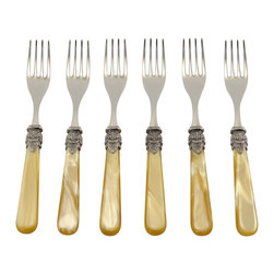 Arvind Group - Napoleon 6-Piece Salad Fork Set, Honey - Forks