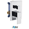 Aqua Piazza Brass Shower Set With 8" Square Rain Shower and Tub Filler