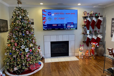 Inspiration for a modern family room remodel in Kansas City