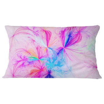 Christmas Fireworks Pink Abstract Throw Pillow, 12"x20"