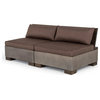 Zelena Modern Concrete Modular Sectional Sofa Set with Square Coffee Table