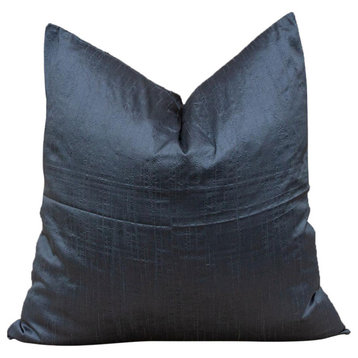 Dark Gray Large Square Indian Silk Pillow Cover