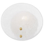 Mitzi by Hudson Valley Lighting - Giselle 1-Light Wall Sconce, Aged Brass, White Candy Glass - Features: