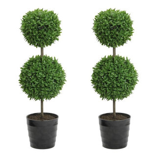 20 Artificial Boxwood Topiary Serene Spaces Living